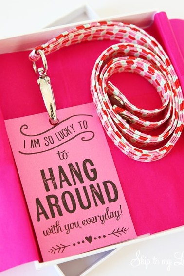 DIY lanyard teacher gift