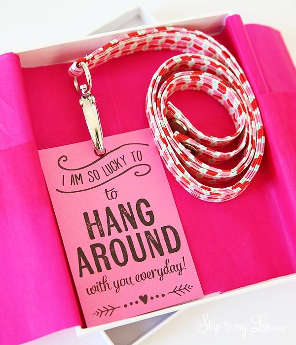 DIY lanyard teacher gift
