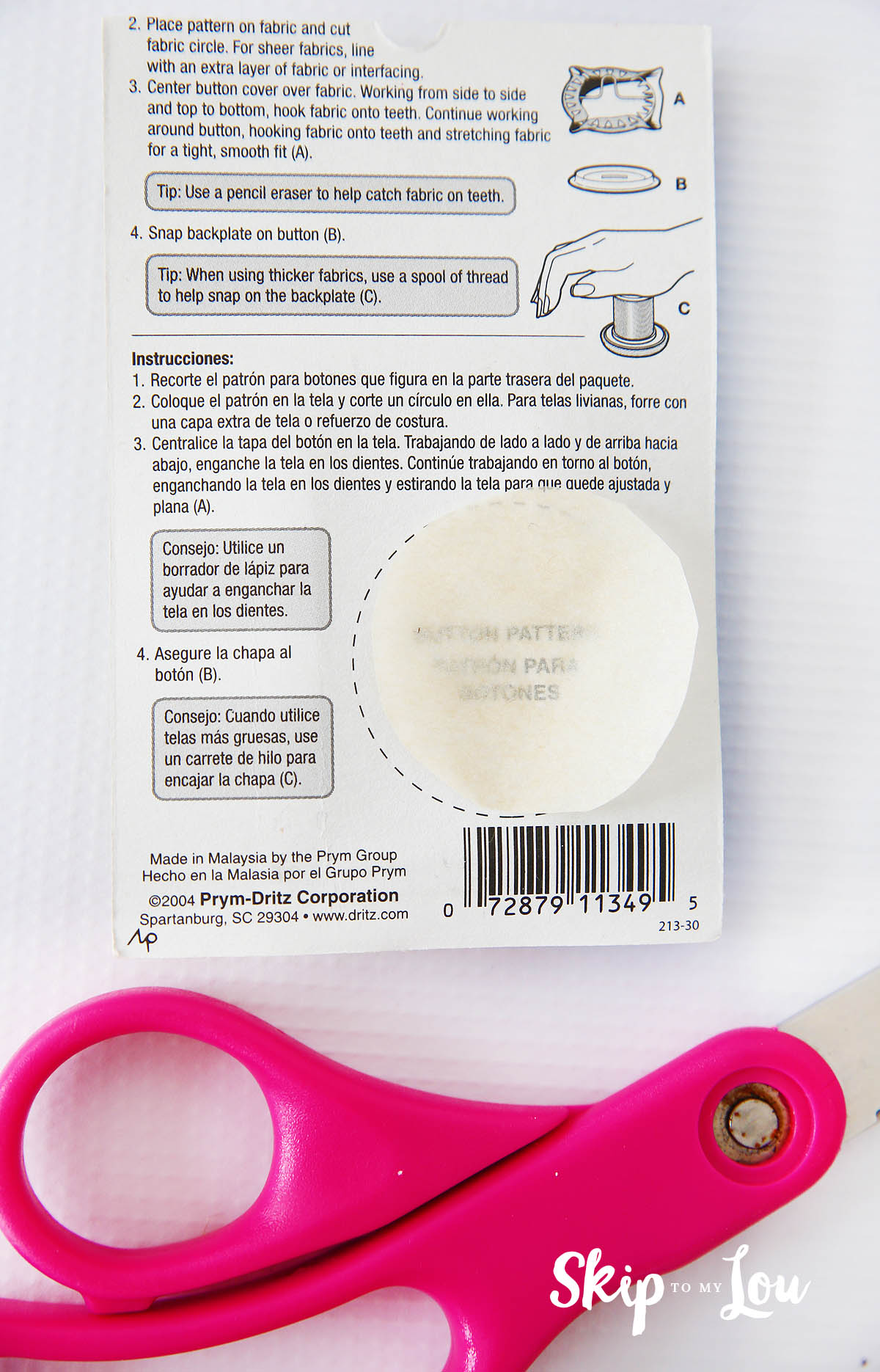 How to cover a button make template