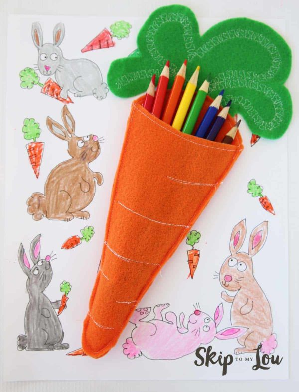 felt carrot pouch