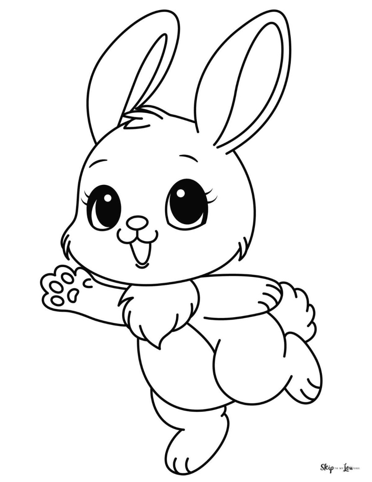 cute waving bunny