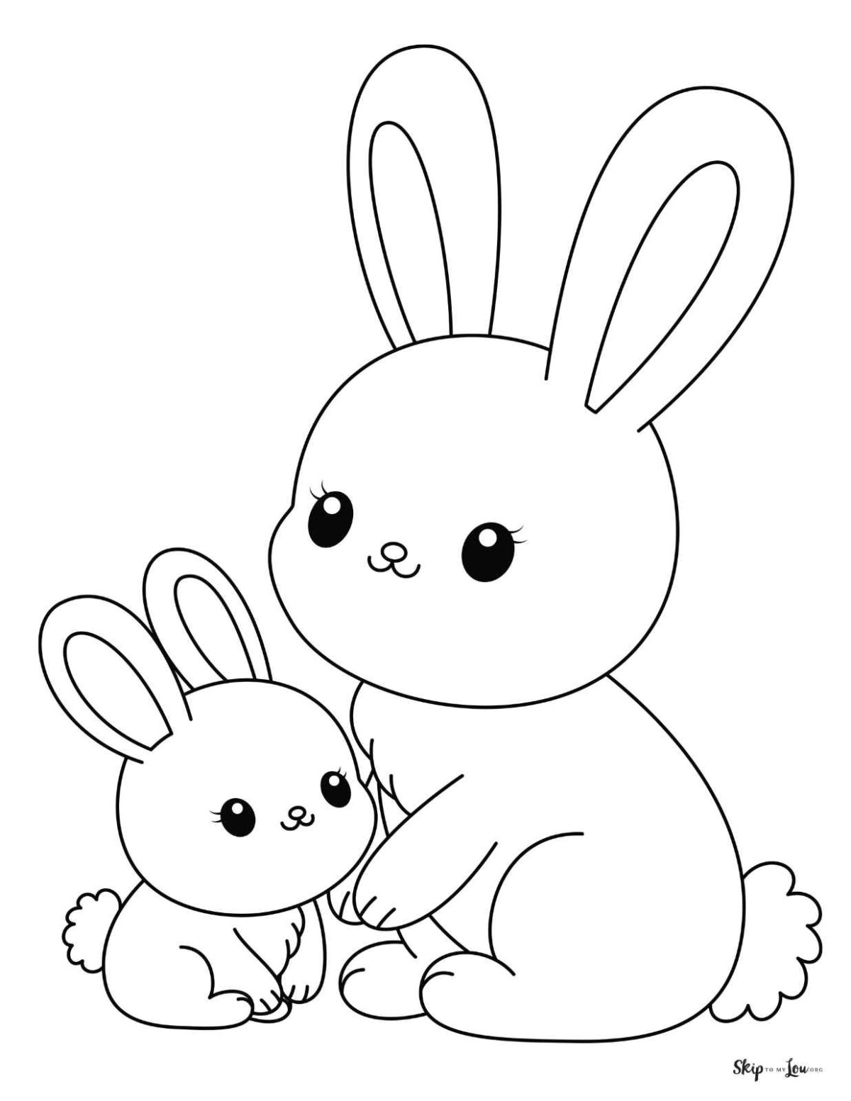 mom and baby bunny