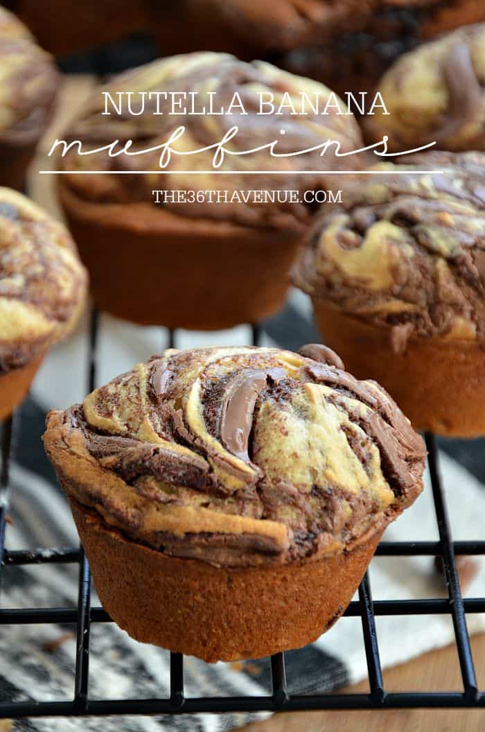 Recipes - Nutella Banana Muffin Recipe at the36thavenue.com These are so good!
