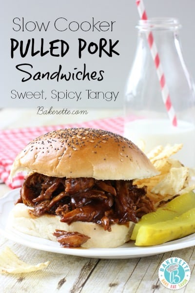 This Slow Cooker Pulled Pork is slow cooked in a sweet and spicy sauce that really tenderizes the pork and gives it such a tangy flavor.