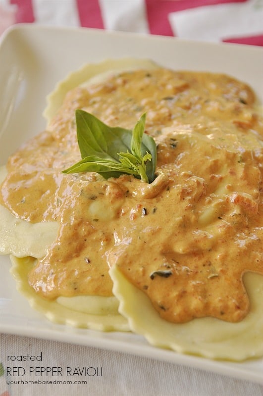 Roasted Red Pepper Ravioli