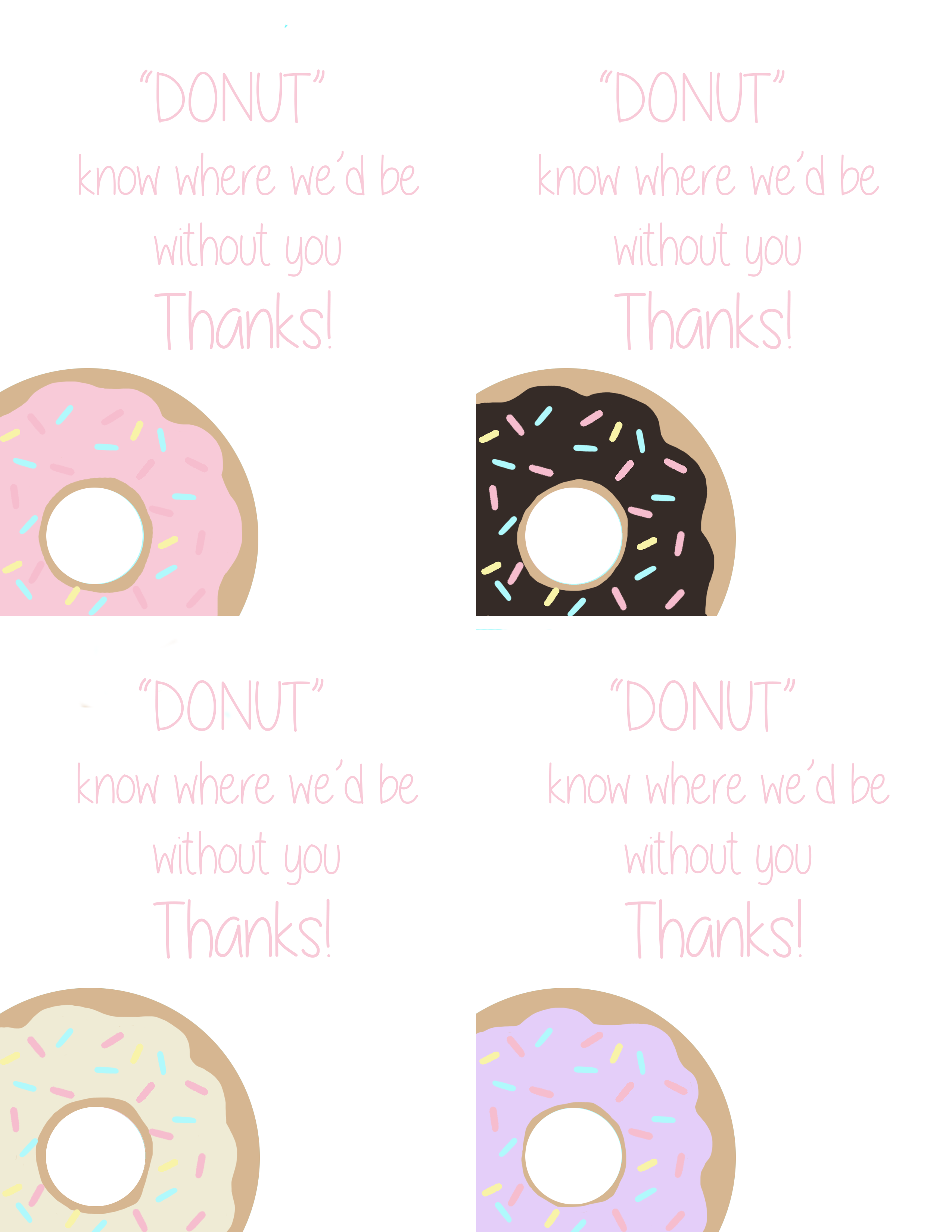 Donut Printable for Teacher Appreciation Week Skip To My Lou