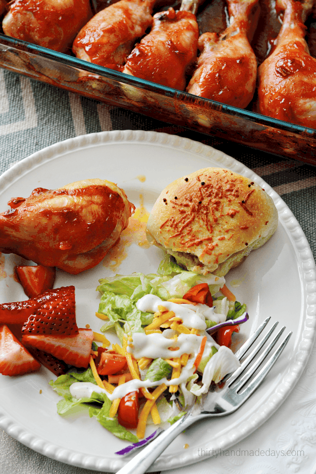 4 Ingredient Chicken Drumettes from www.thirtyhandmadedays.com