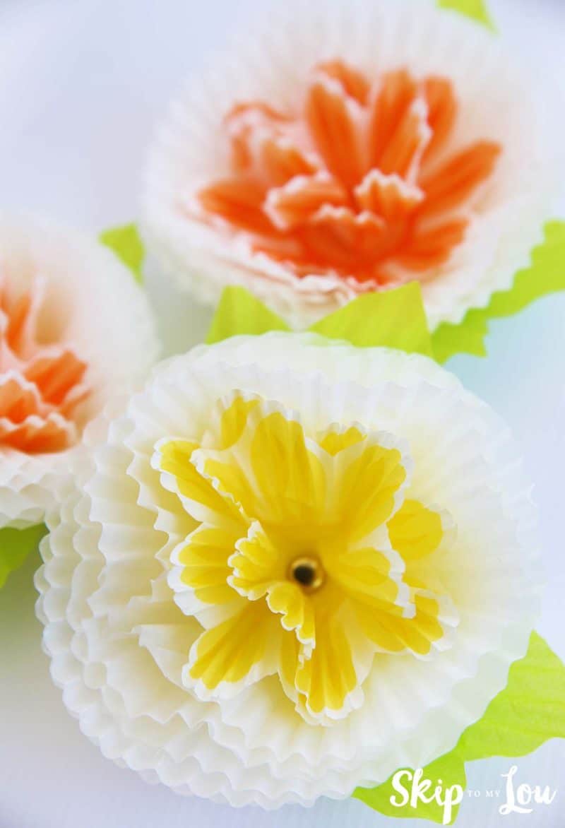 cupcake liner flowers