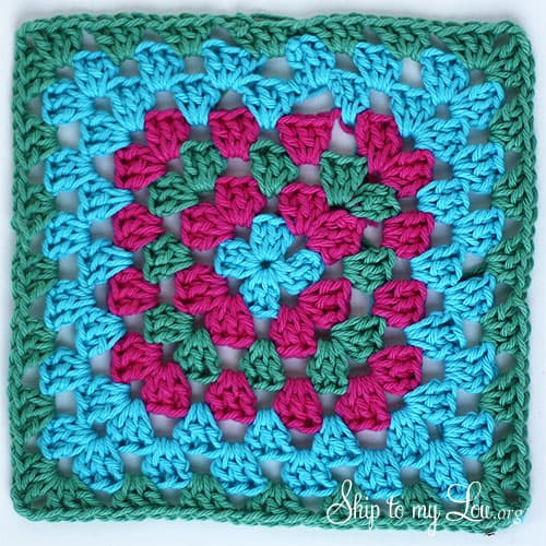 crochet granny square dish cloth on white background skip to my Lou
