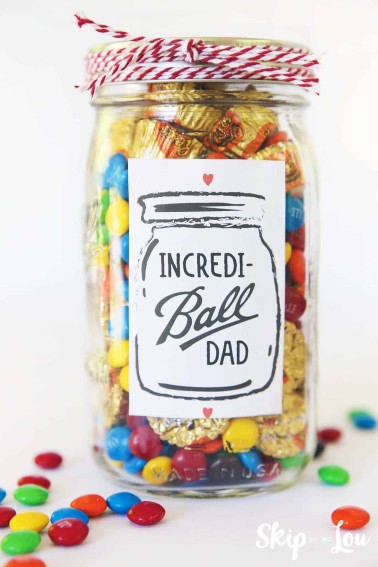 fathers day gift label incredi-ball dad
