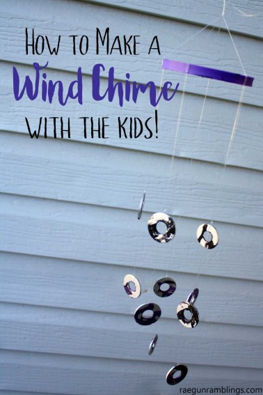 Easy kids craft idea. DIY wind chime full instructions great for toddlers to tweens.