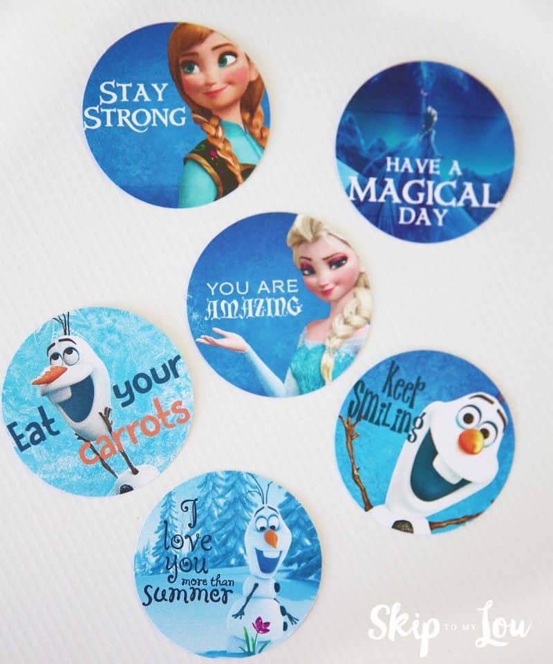 Free Frozen Lunch Box Notes