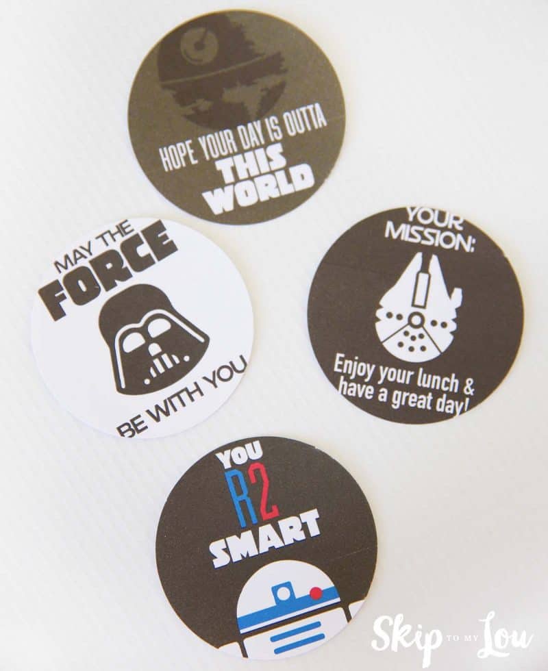 Free Star Wars Lunch Box Notes