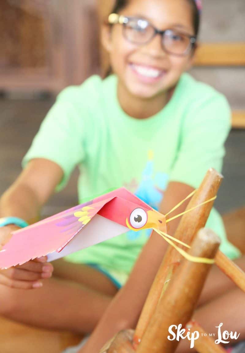 flying bird with rubberband launcher