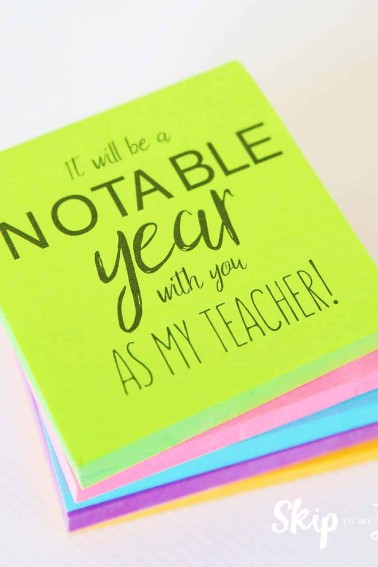 notable year teacher gift post it notes