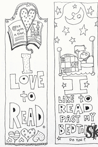 free coloring bookmarks