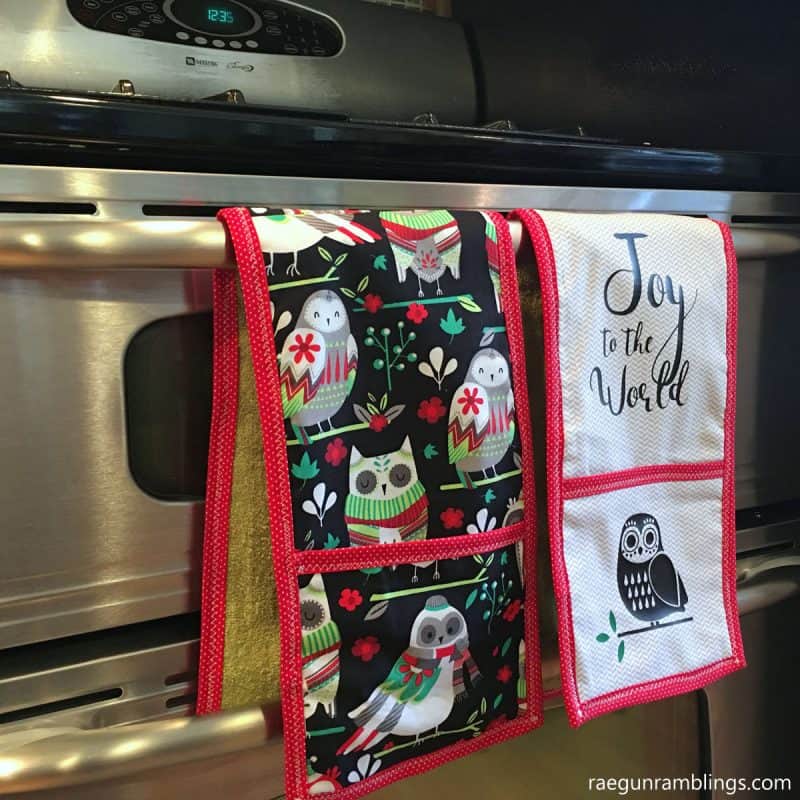 Image shows DIY towel double potholders tutorial. - Raegun ramblings
