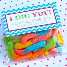 gummy worms with tag I did you