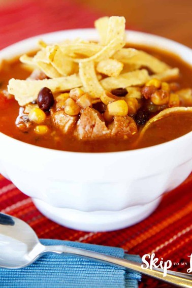 instant pot pressure cooker chicken enchilada soup