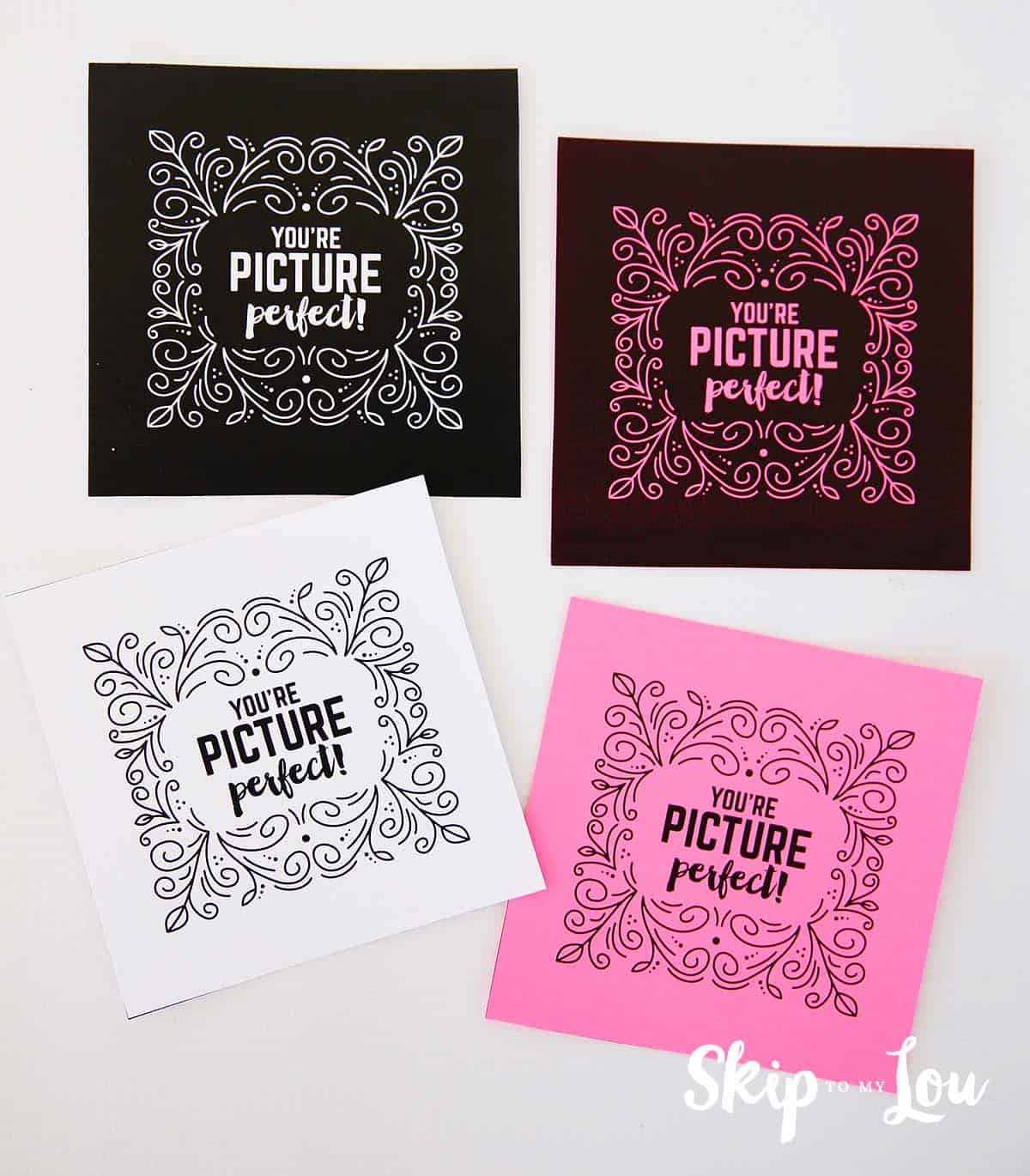 picture perfect printable Valentines