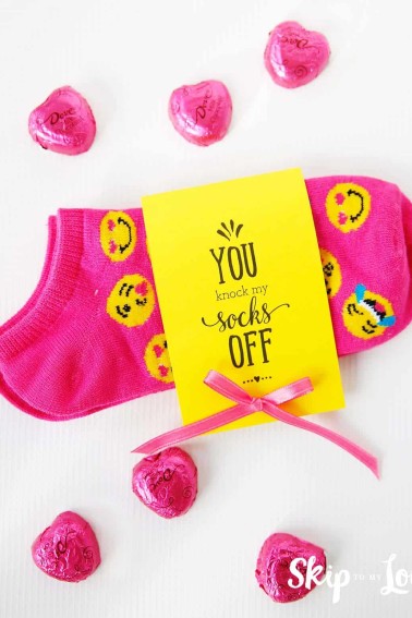 you knock my socks off printable Valentines