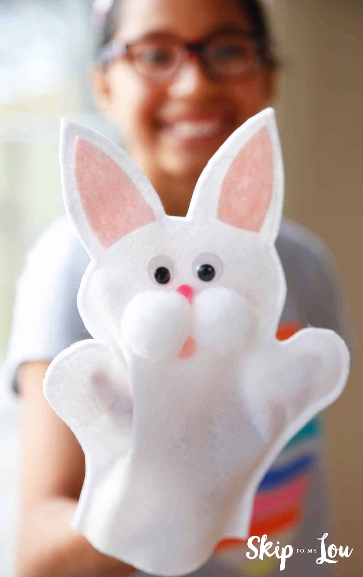 Make Easter Fun with this cute Bunny Puppet | Skip To My Lou