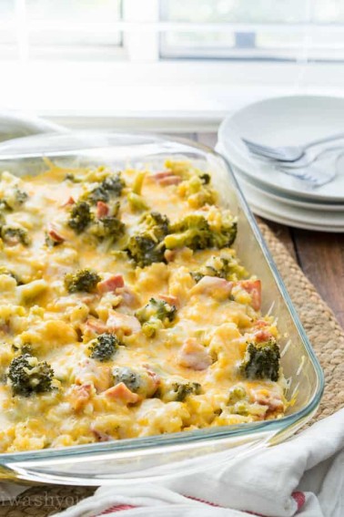 leftover ham and rice casserole