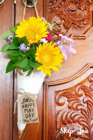 paper cone may day basket