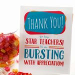 starburst appreciation sign for teacher lounge