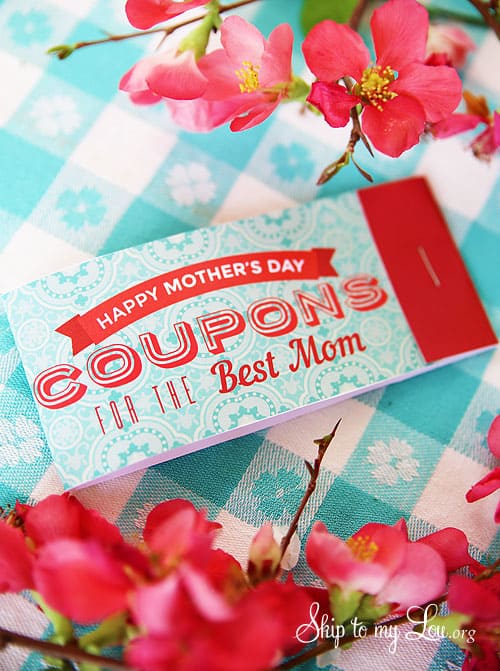 free printable mother's day coupon book gift idea