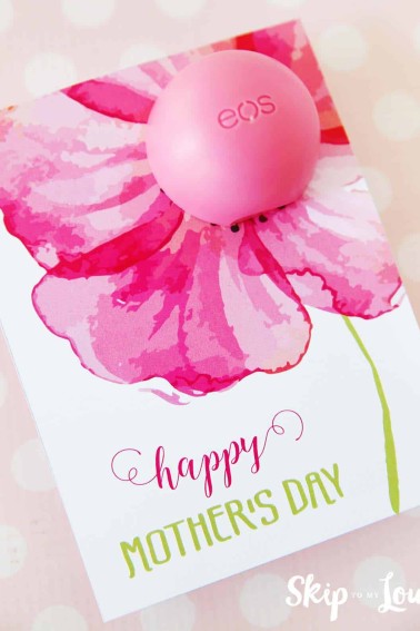 mother's day gift idea - eos lip balm mother's day gift printable