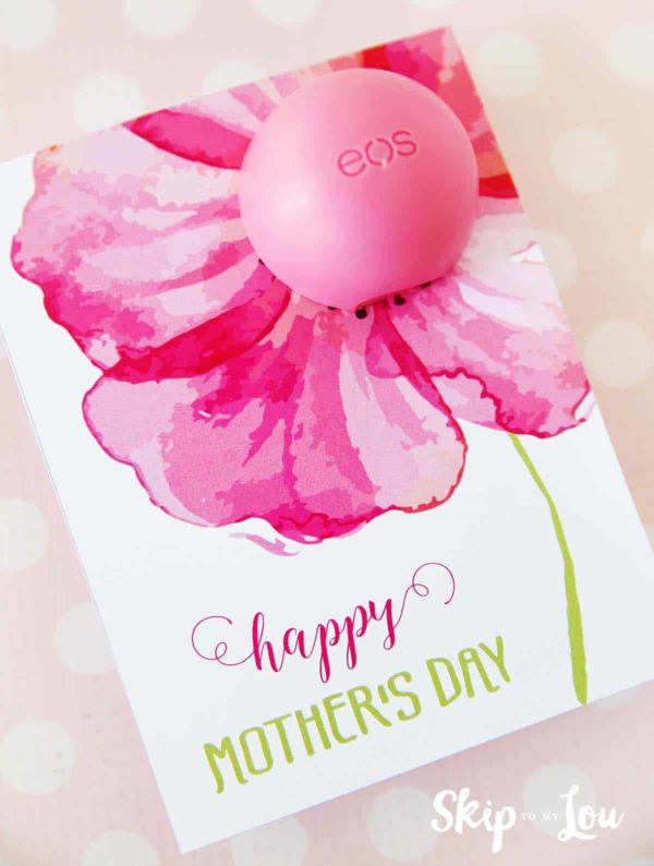 mother's day gift idea - eos lip balm mother's day gift printable