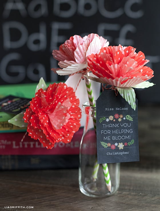 homemade flowers-Teacher-Appreciation