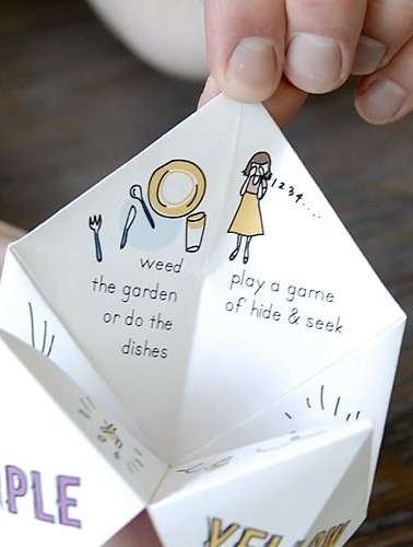 summer activity fortune teller