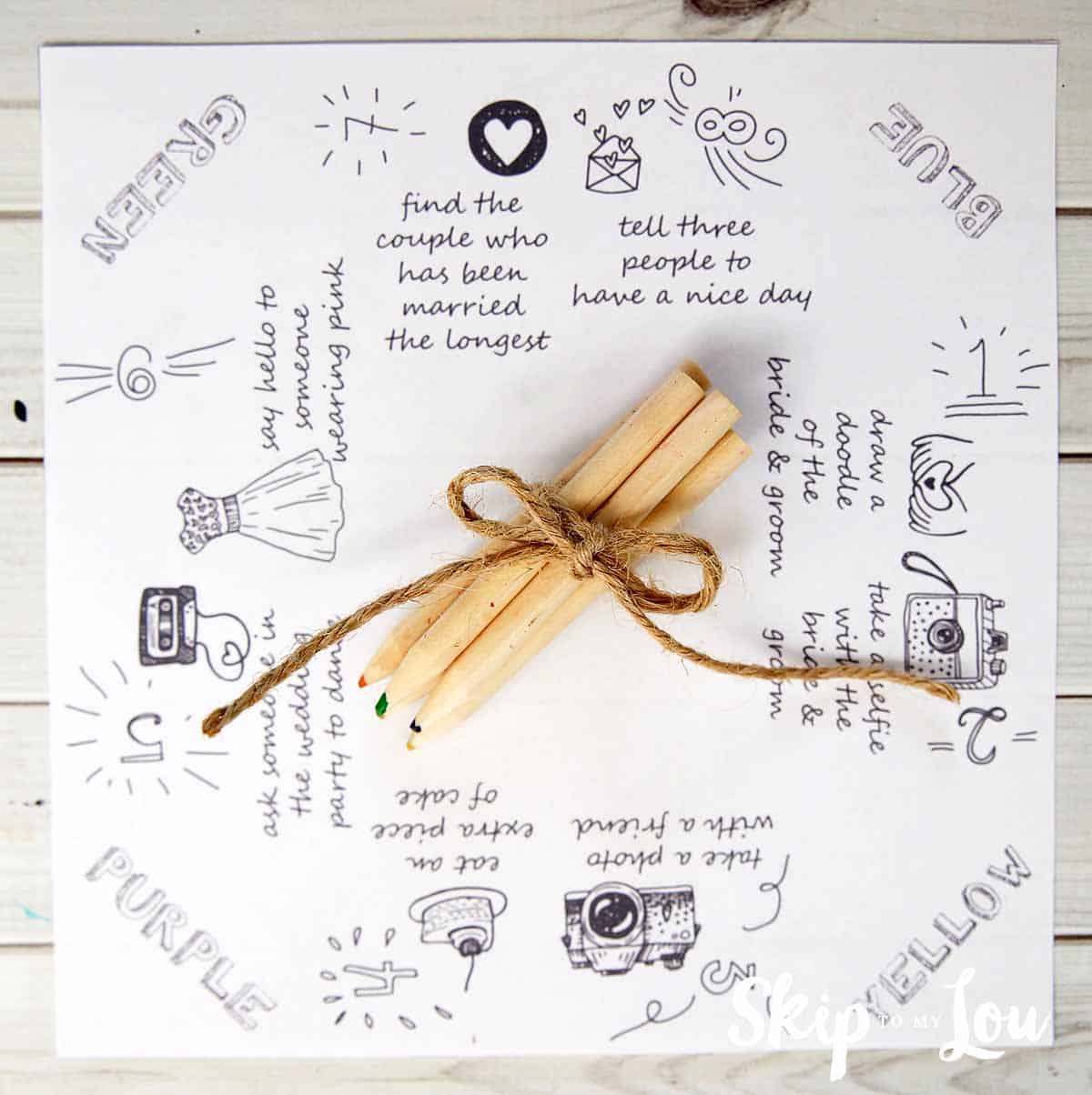 paper fortune teller wedding theme
