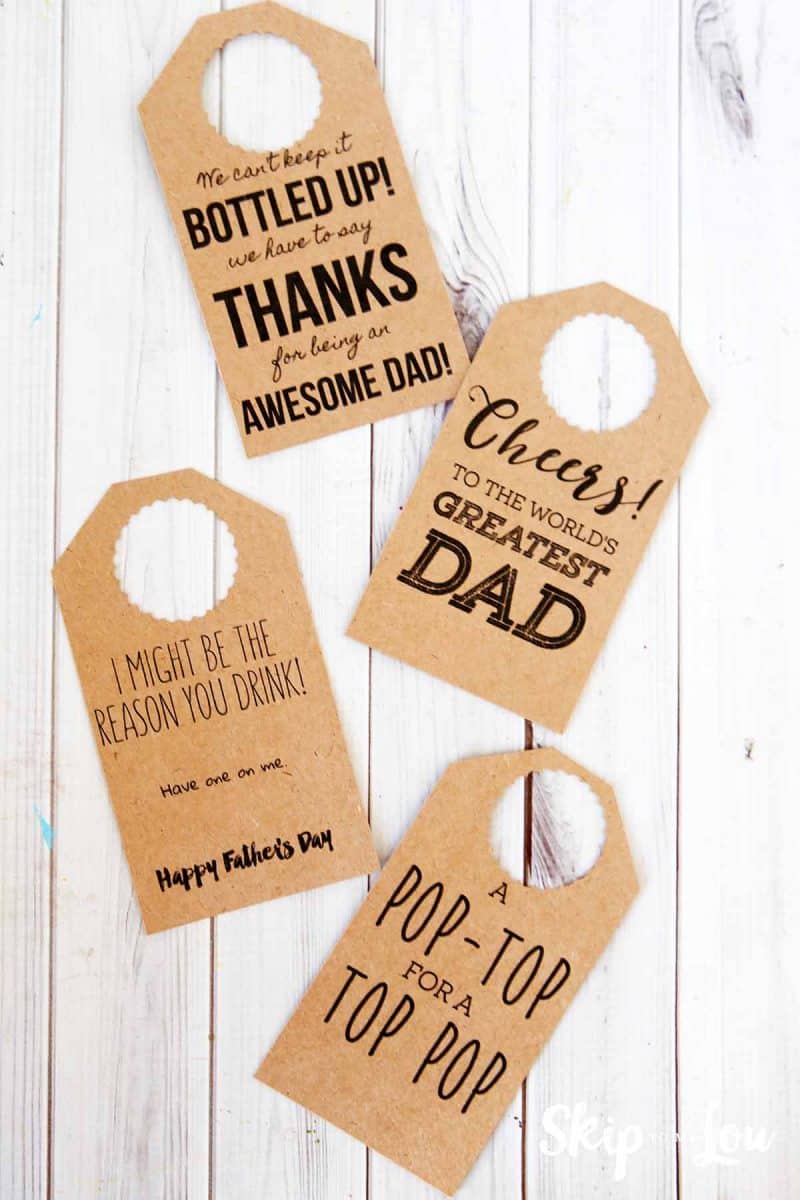 fathers day printable bottle tags