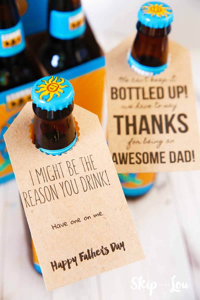 free bottle tags fathers day