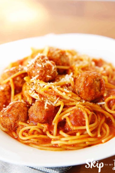 spaghetti and meatballs in the instant pot
