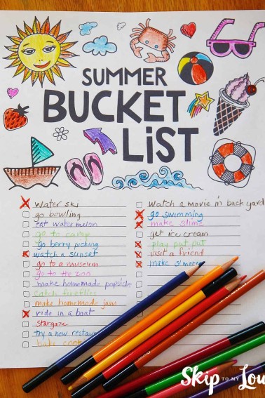 summer bucket list