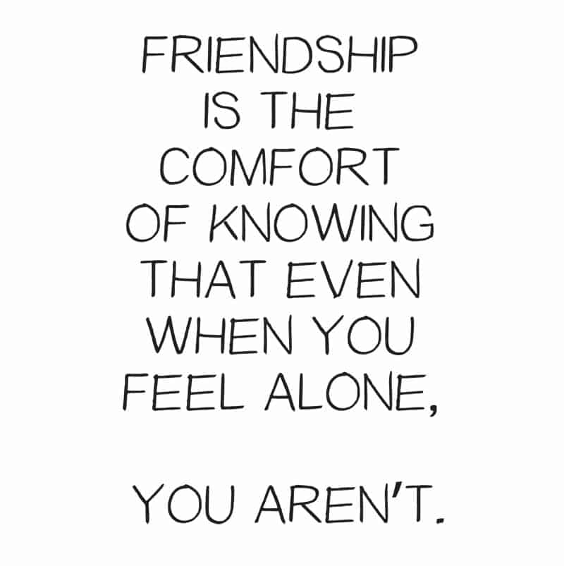 Vriendschap is weten dat je niet alleen bent vriendschap quotes