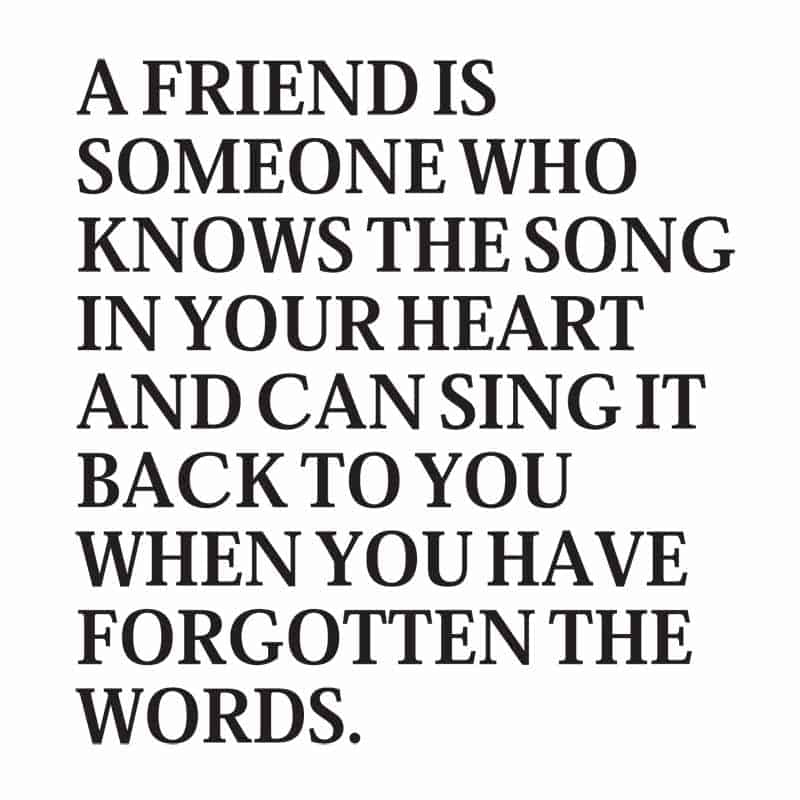 un ami connaît la chanson dans votre cœur