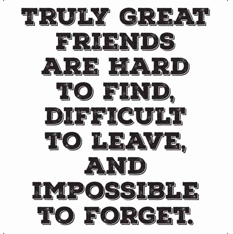 Los verdaderos grandes amigos son difíciles de encontrar quote