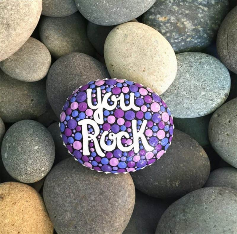 colorful kindness rock