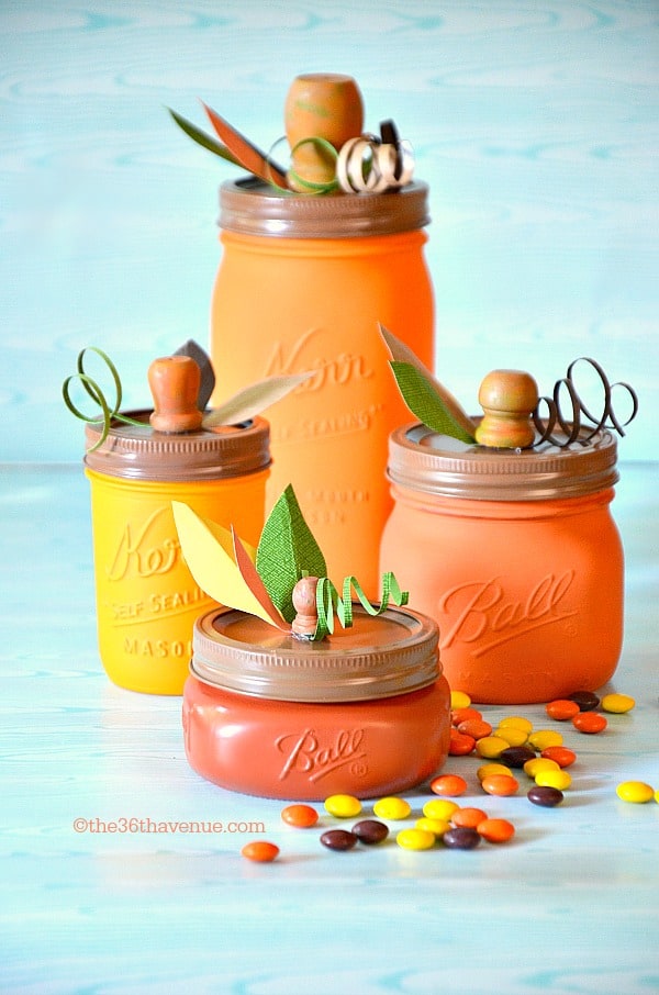 pumpkin mason jars
