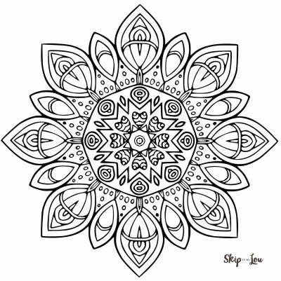 Color Your Stress Away With Mandala Coloring Pages | Skip To My Lou