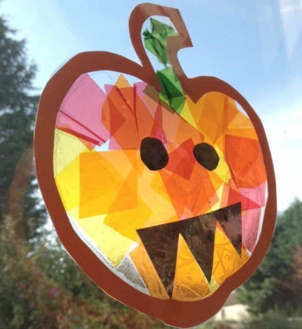 pumpkin sun catcher