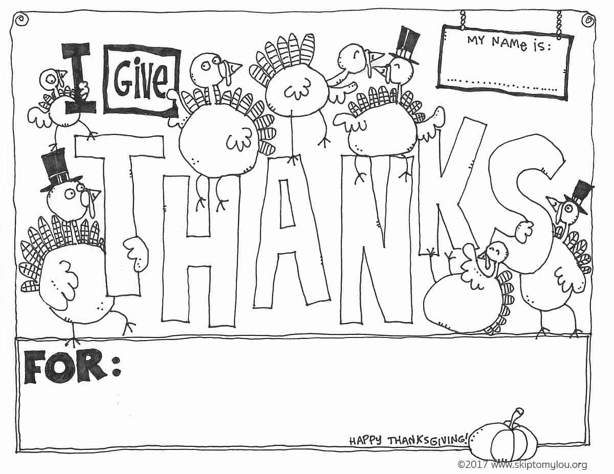 Download Thanksgiving Coloring Pages | Skip To My Lou
