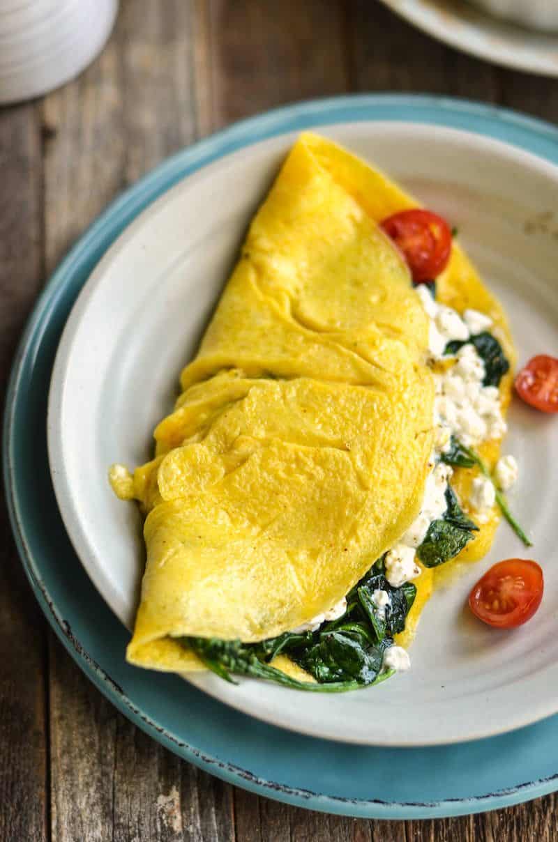 Veggie and Cottage Cheese Omelette Recipe