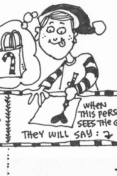 christmas list coloring page for children