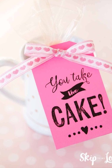 you take the cake gift tag